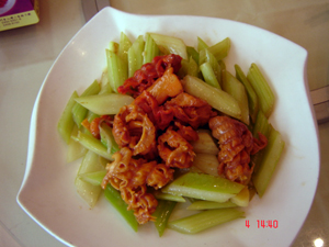 sea cucumber meats as served at banquets